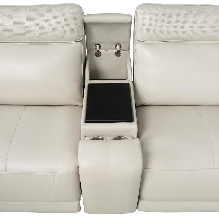 Rumba Leather Power Reclining Sectional with 7PCS/3PWR  alternate image, 8 of 17 images.