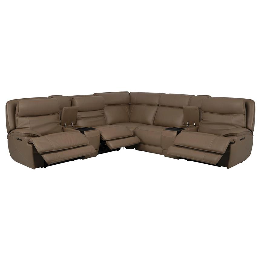 Mambo Leather Power Reclining Sectional with 7PCS/3PWR  alternate image, 3 of 12 images.