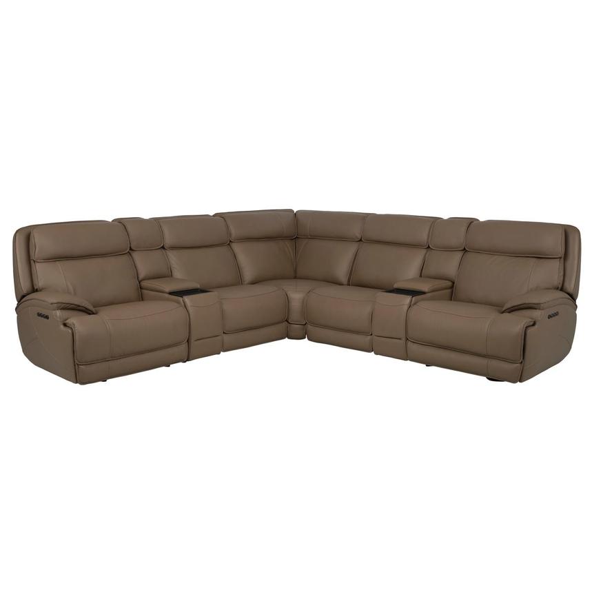Mambo Leather Power Reclining Sectional with 7PCS/3PWR main image, 1 of 12 images.