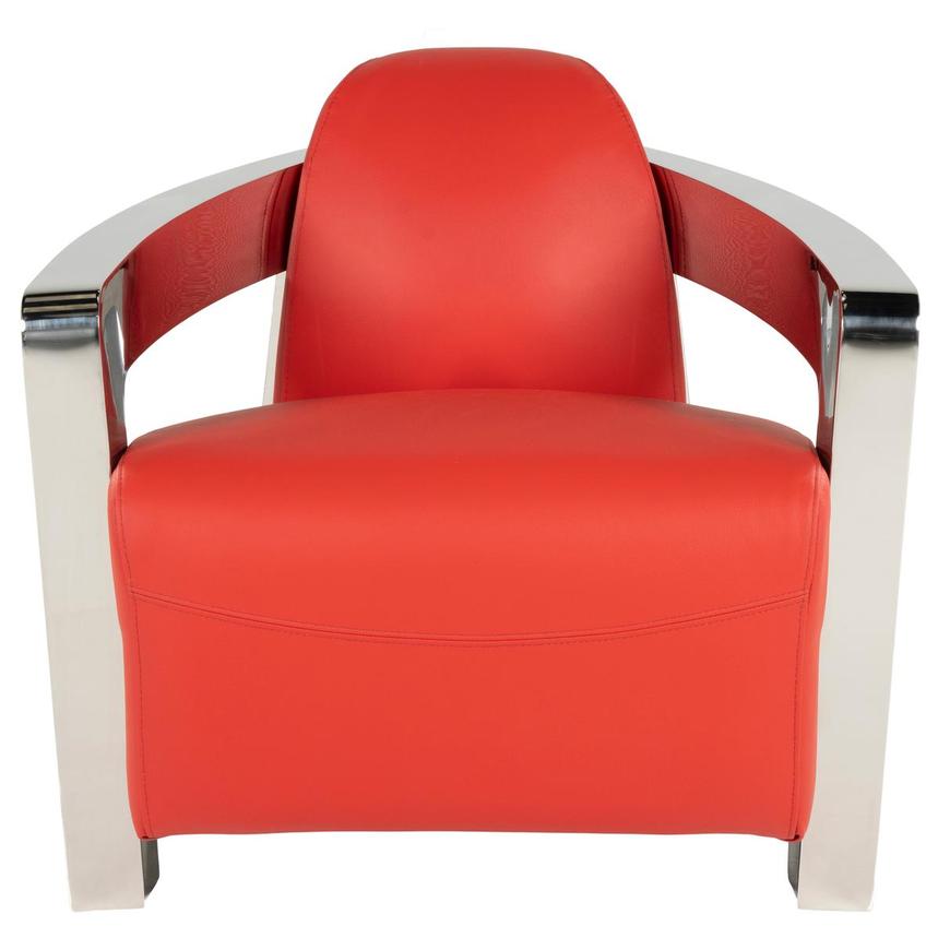 Aviator II Red Leather Accent Chair  alternate image, 2 of 8 images.