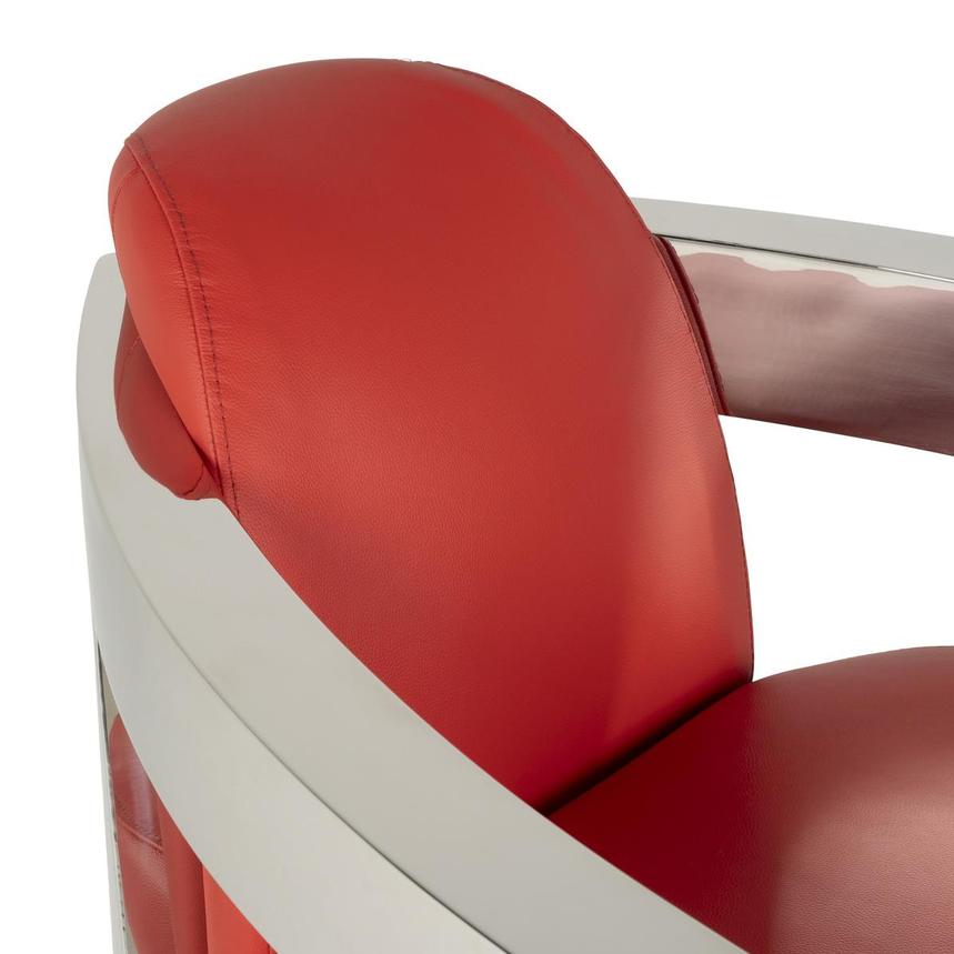 Aviator II Red Leather Accent Chair alternate image, 6 of 8 images.