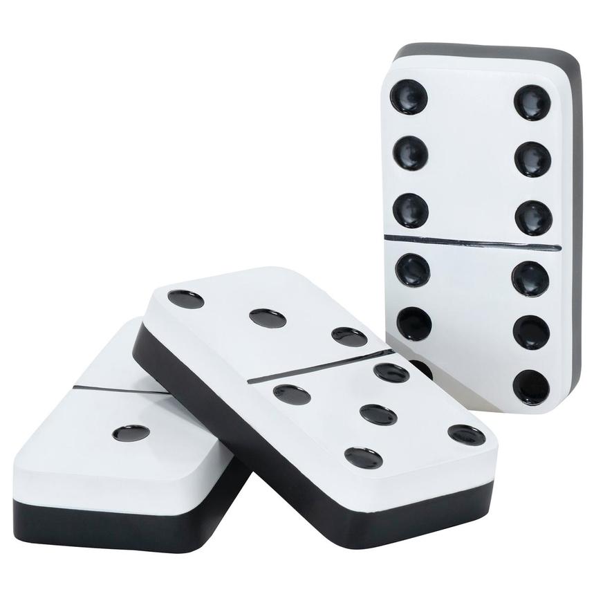 Dominos White Sculpture Set of 3 | El Dorado Furniture