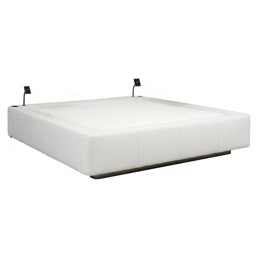 Cassie Party White King Platform Bed w/3 Backrests alternate image, 3 of 4 images.