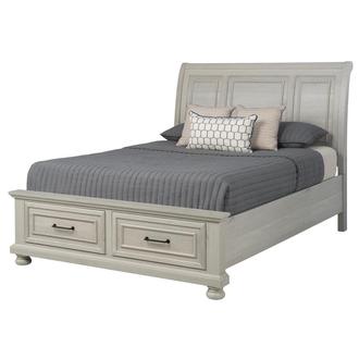 Arcadia Gray Full Storage Bed
