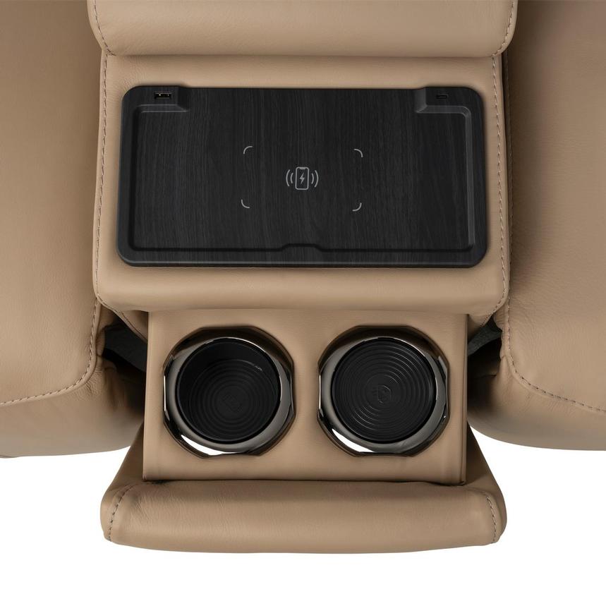 Cordova Dark Cream Home Theater Leather Seating with 5PCS/2PWR  alternate image, 8 of 10 images.