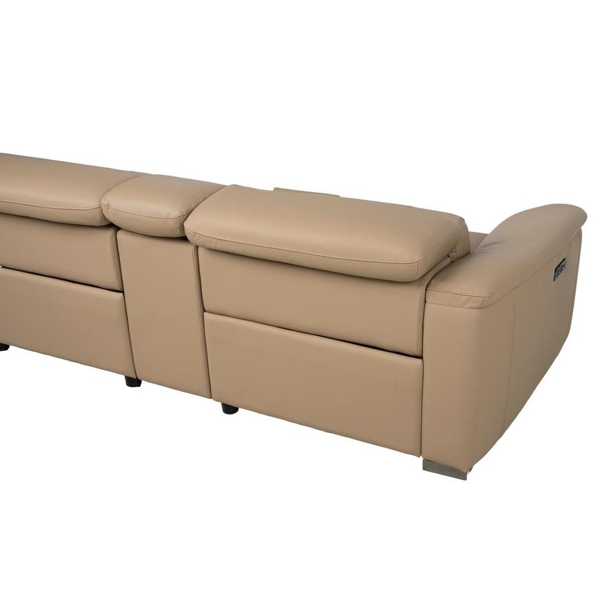 Cordova Dark Cream Home Theater Leather Seating with 5PCS/2PWR  alternate image, 3 of 10 images.