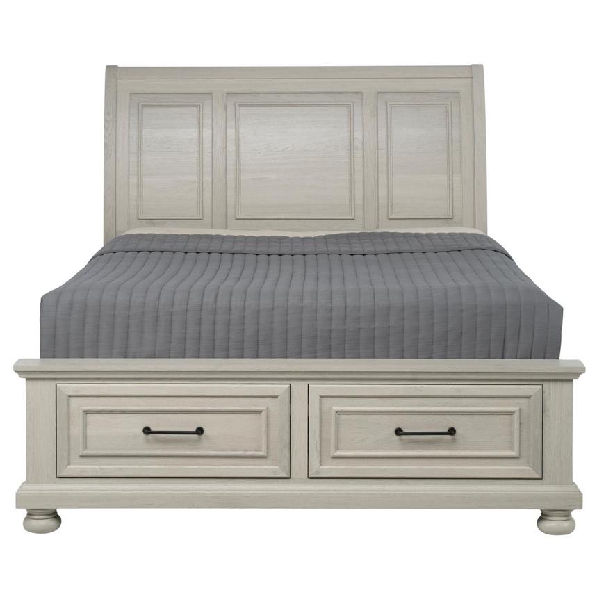 Arcadia Gray Queen Storage Bed  alternate image, 3 of 9 images.