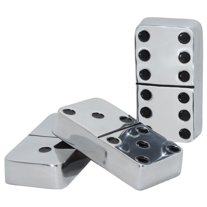 Dominos Silver Sculpture Set of 3 | El Dorado Furniture