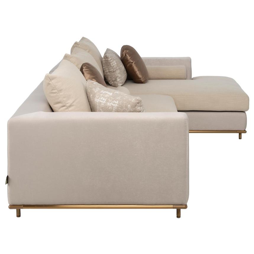 Hanna Beige Corner Sofa w/Right Chaise  alternate image, 3 of 11 images.