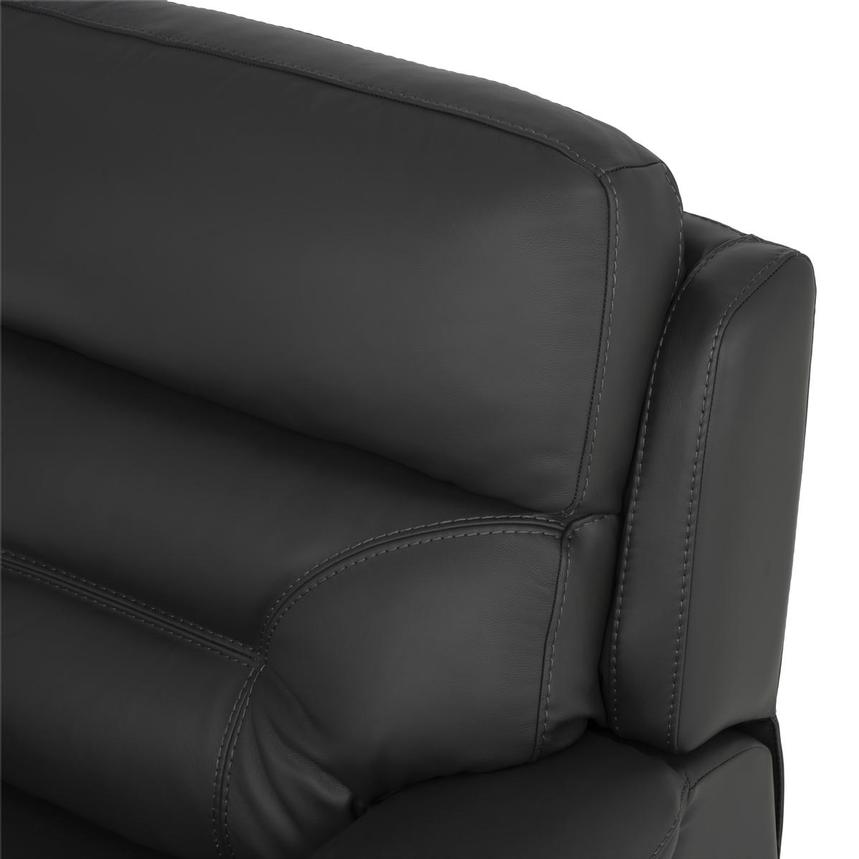Palmer Dark Gray Leather Power Reclining Sectional with 5PCS/2PWR alternate image, 6 of 9 images.