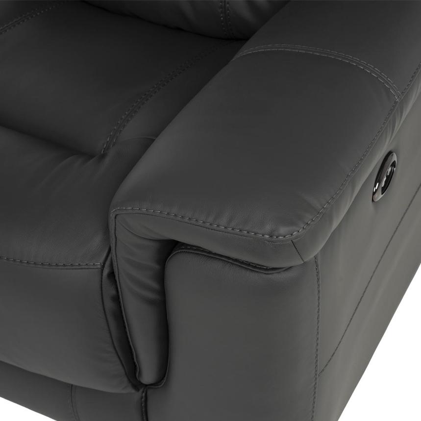 Palmer Dark Gray Leather Power Reclining Sectional with 5PCS/3PWR  alternate image, 7 of 9 images.