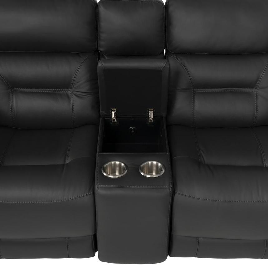 Palmer Dark Gray Leather Power Reclining Sectional with 7PCS/3PWR alternate image, 7 of 11 images.
