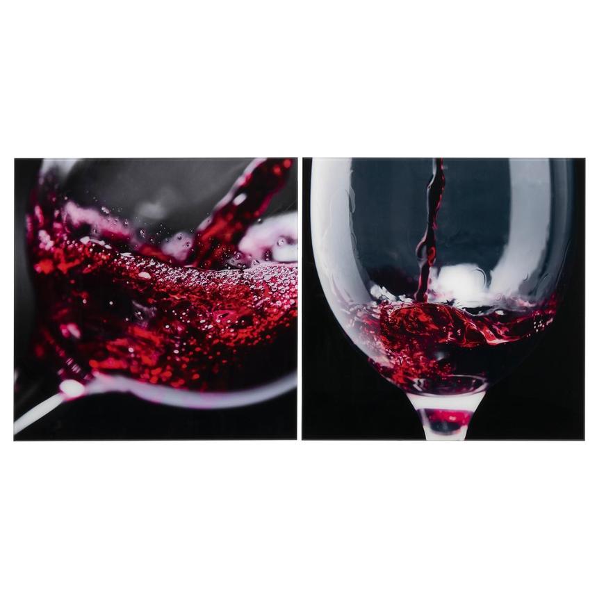 Crimson Pour Acrylic Wall Art  main image, 1 of 3 images.