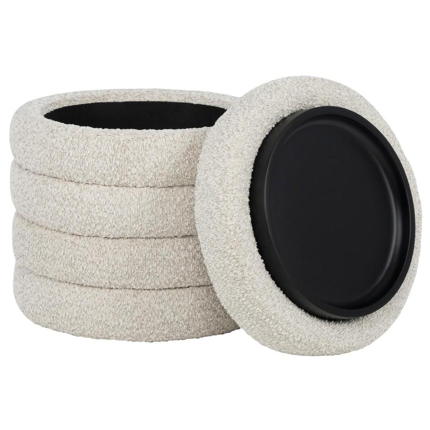 Milo White Ottoman w/Storage & Tray alternate image, 4 of 7 images.