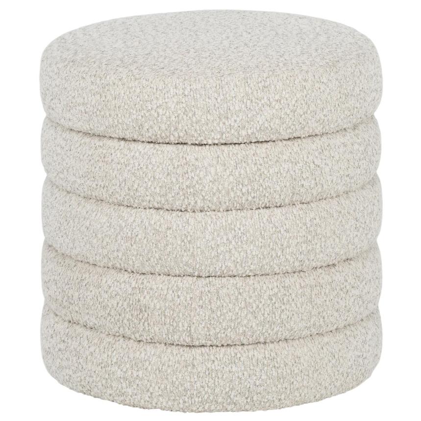 Milo White Ottoman w/Storage & Tray  main image, 1 of 7 images.