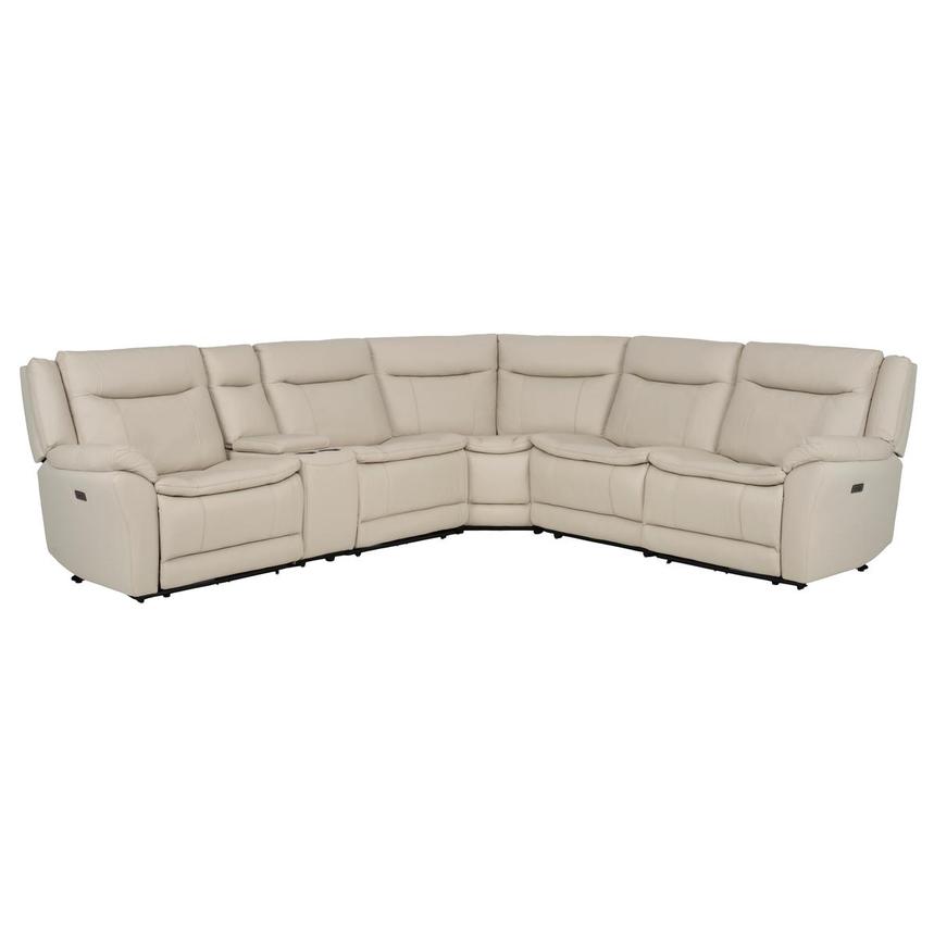 Benjamin Leather Sectional Sofa with 6PCS/2PWR  main image, 1 of 12 images.