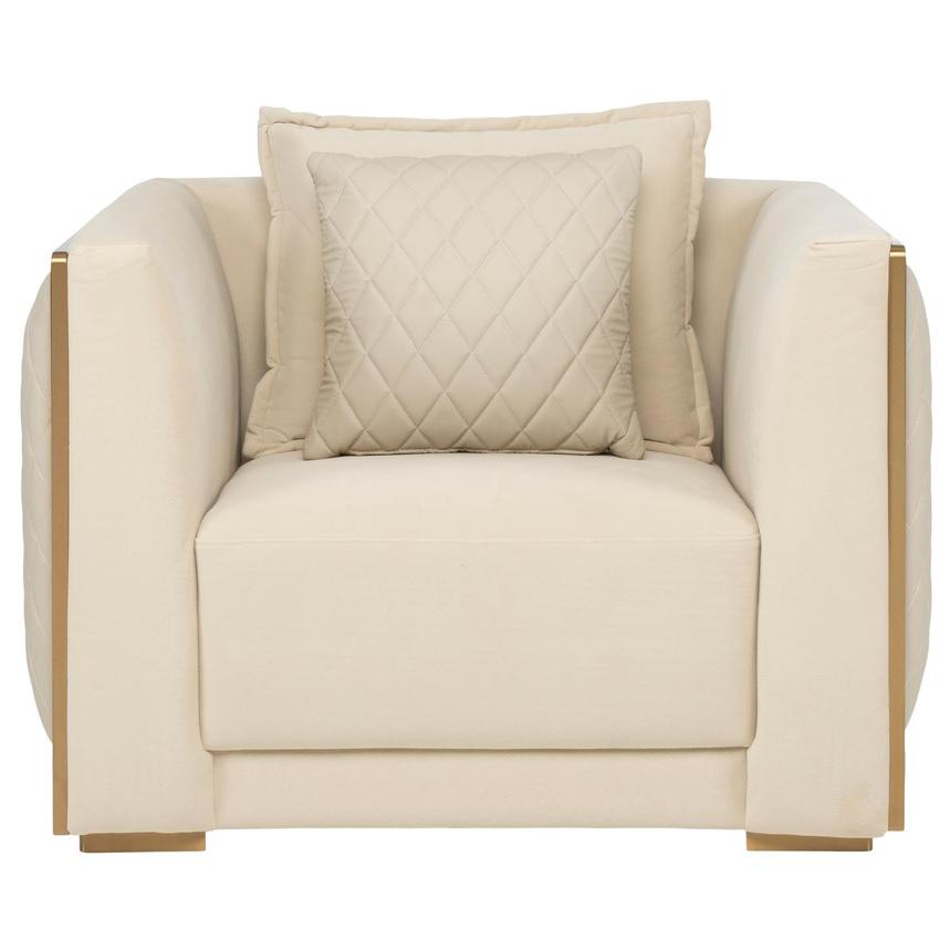 Madelyn Cream Accent Chair  alternate image, 3 of 9 images.