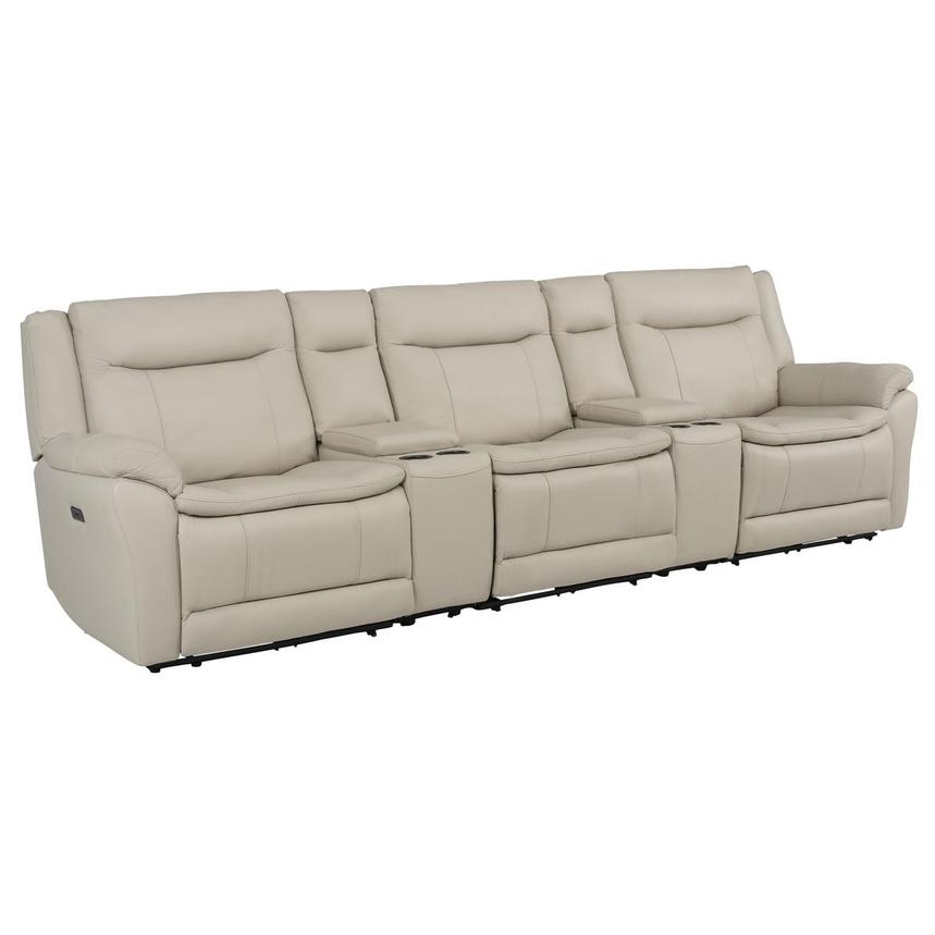 Benjamin Home Theater Leather Seating with 5PCS/2PWR  alternate image, 3 of 12 images.