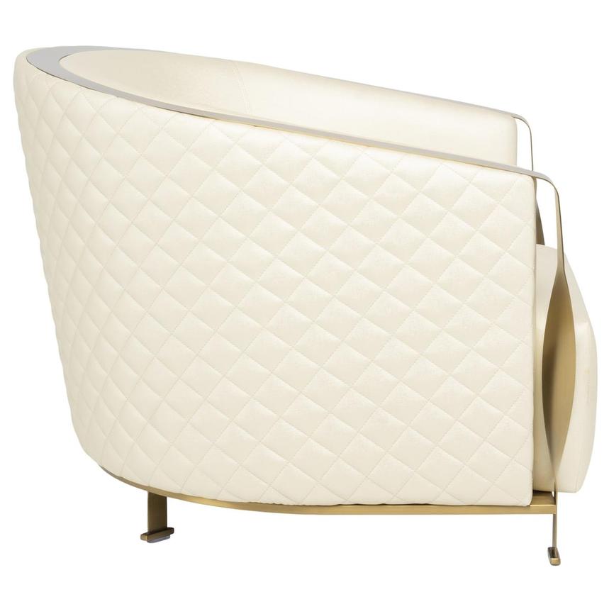 Maxi White/Gold Accent Chair  alternate image, 3 of 7 images.