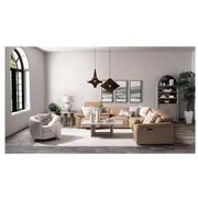Cordova Dark Cream Leather Power Reclining Sectional with 5PCS/2PWR  alternate image, 2 of 10 images.