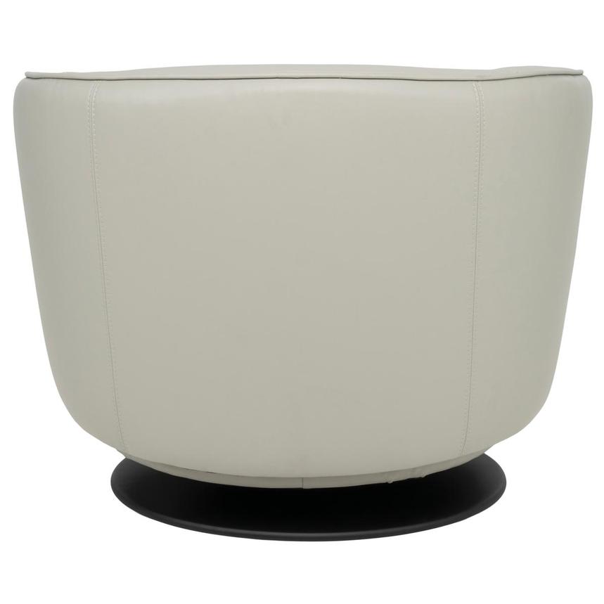 Aurelia Light Gray Leather Swivel Rocker Chair  alternate image, 6 of 10 images.