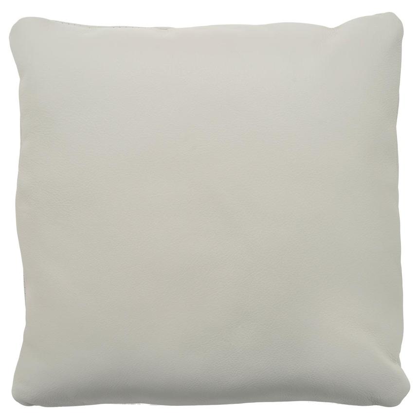 Byrne Light Grey Leather Accent Pillow  main image, 1 of 4 images.