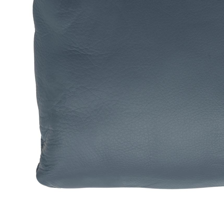 Byrne Ocean Blue Leather Accent Pillow  alternate image, 3 of 4 images.
