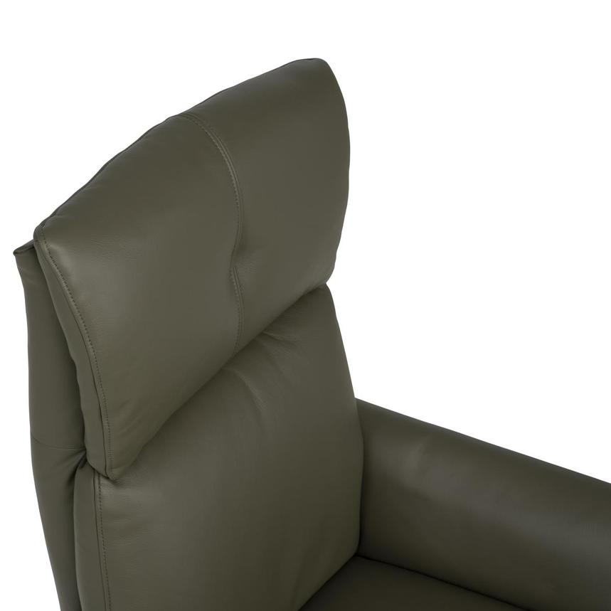 Torrence Green Leather Power Recliner  alternate image, 13 of 16 images.
