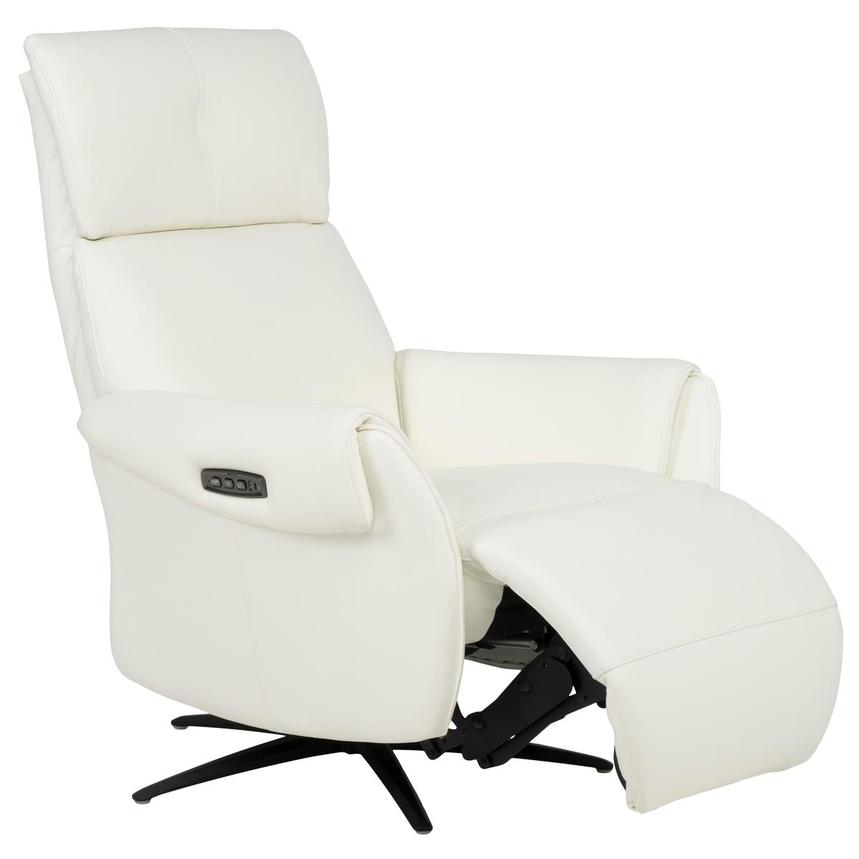 Torrence White Leather Power Recliner  alternate image, 8 of 16 images.