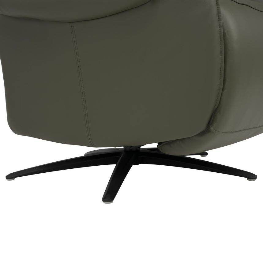 Torrence Green Leather Power Swivel Recliner w/Massage  alternate image, 16 of 16 images.