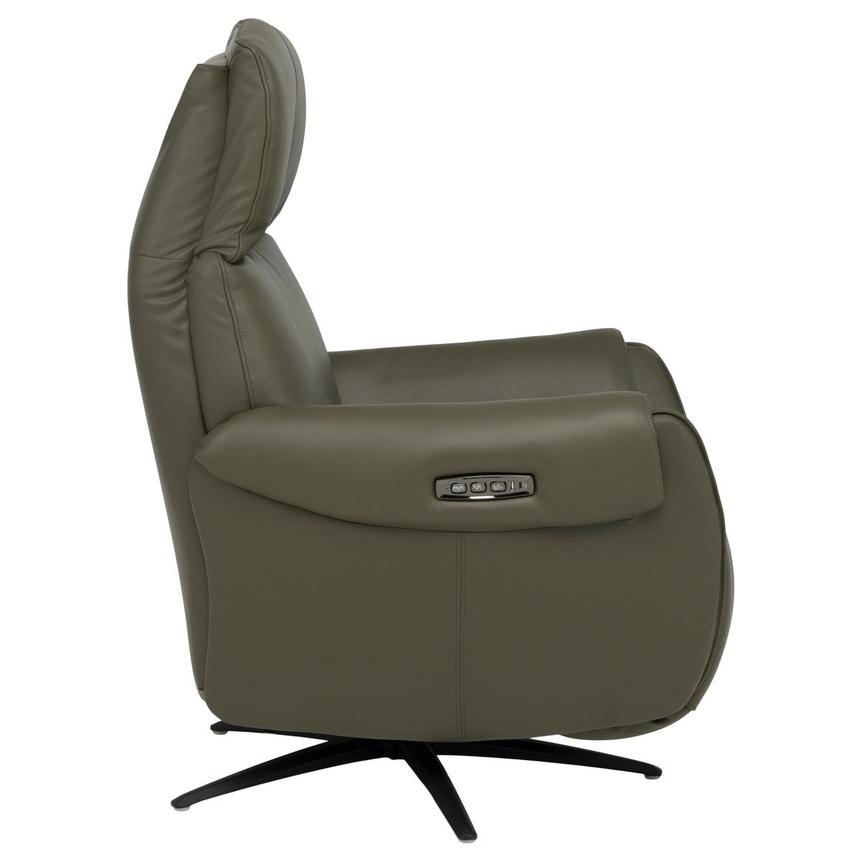 Torrence Green Leather Power Swivel Recliner w/Massage  alternate image, 6 of 17 images.