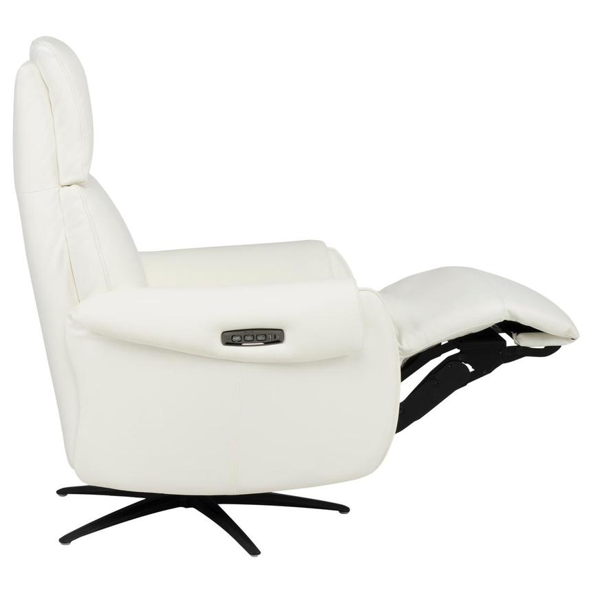 Torrence White Leather Power Recliner alternate image, 7 of 16 images.