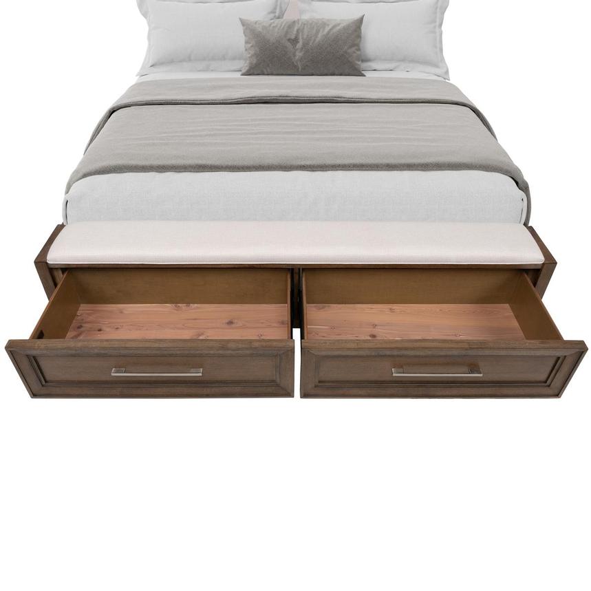 Vigo Brown Queen Storage Panel Bed  alternate image, 3 of 5 images.