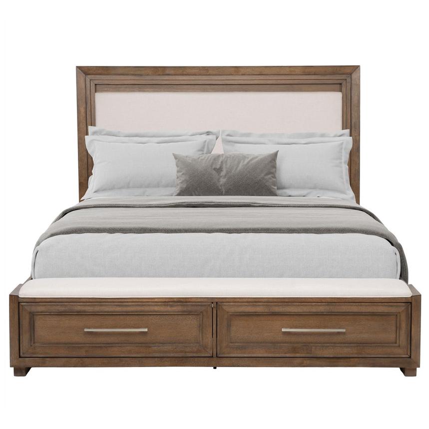 Vigo Brown King Storage Panel Bed alternate image, 2 of 8 images.