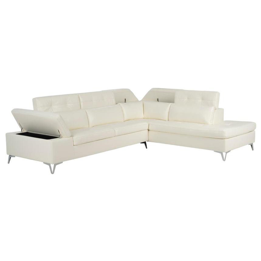 Sylar White Sectional Sofa  alternate image, 3 of 12 images.