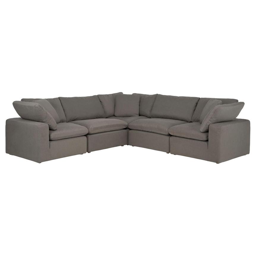 Nube II Gray Corner Sofa with 5PCS/2 Armless Chairs  main image, 1 of 8 images.