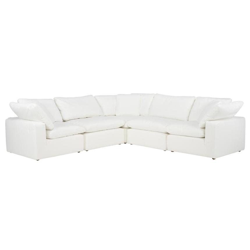 Nube II White Corner Sofa with 5PCS/2 Armless Chairs main image, 1 of 7 images.