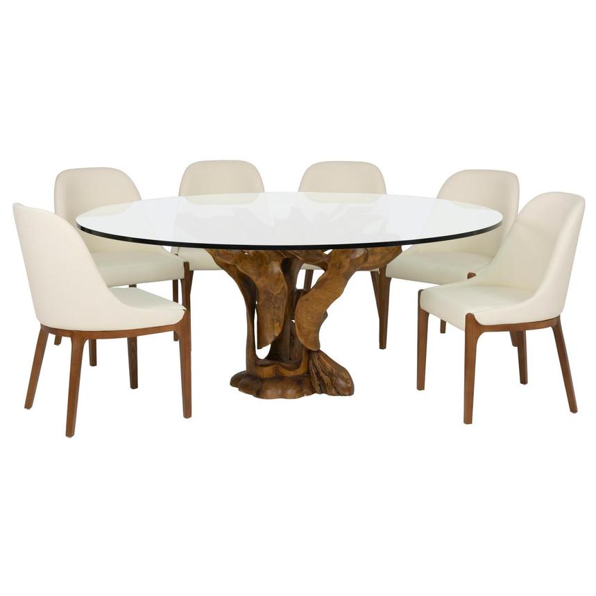 60" Sumatra/Marbella 7-Piece Dining Set  main image, 1 of 3 images.
