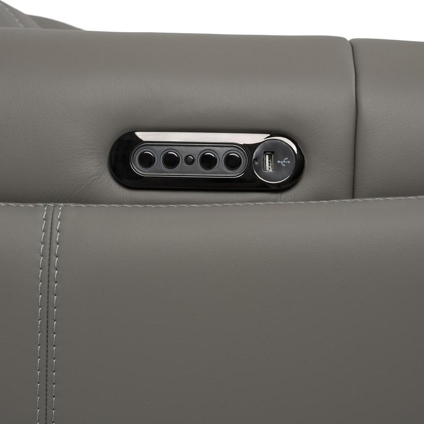 Luke 2.0 Dark Gray Home Theater Leather Seating with 5PCS/3PWR  alternate image, 11 of 11 images.
