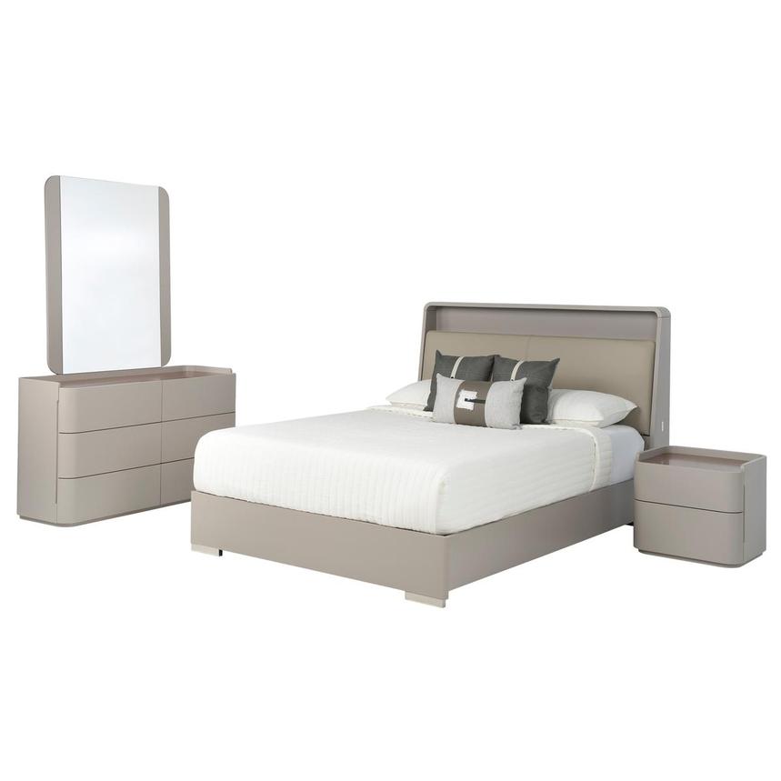 Ivana Gray/Brown 4-Piece Queen Bedroom Set  main image, 1 of 5 images.
