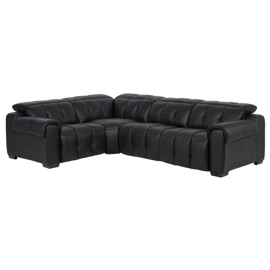 Obsidian Leather Power Reclining Sectional with 4PCS/2PWR  main image, 1 of 9 images.
