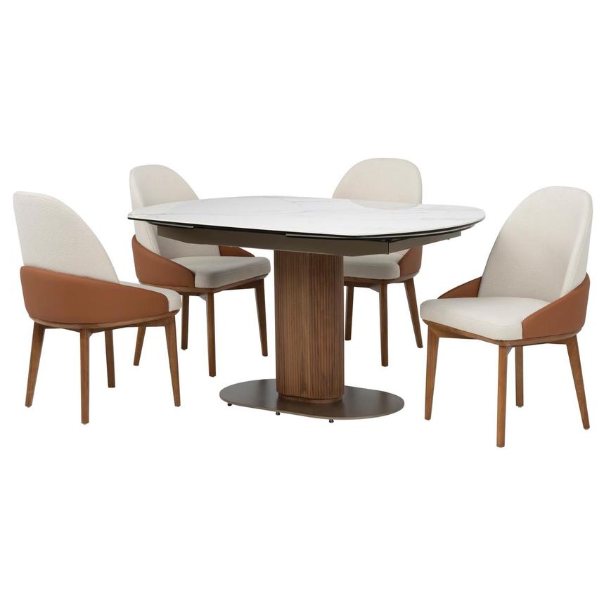 Stella II/Stacy Walnut 5-Piece Dining Set  main image, 1 of 3 images.