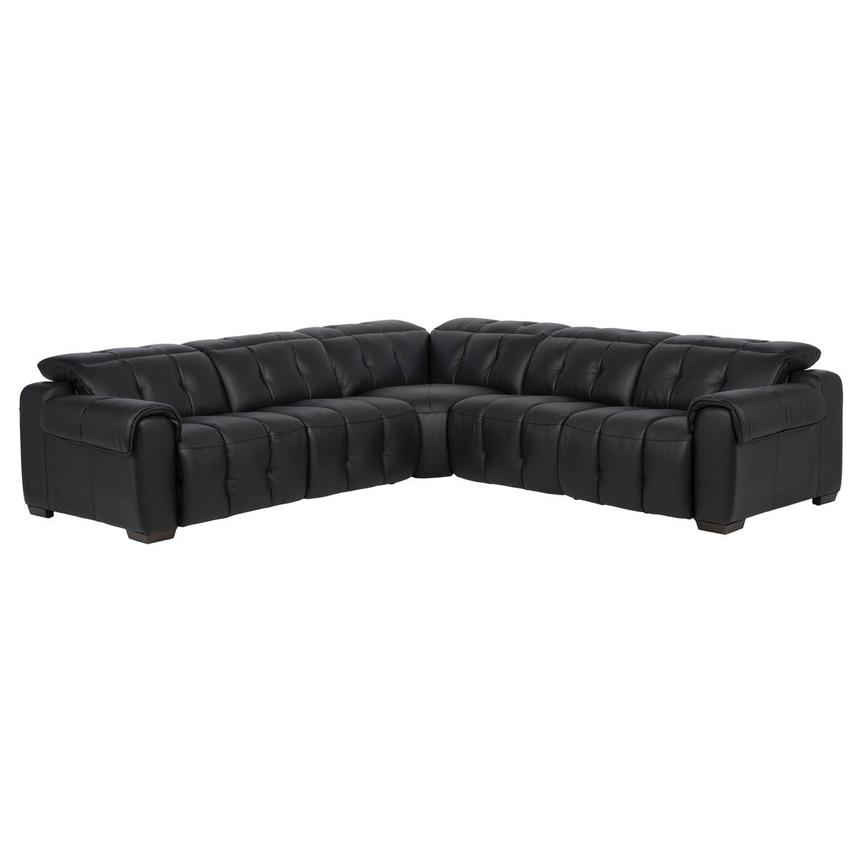 Obsidian Leather Power Reclining Sectional with 5PCS/2PWR  main image, 1 of 11 images.