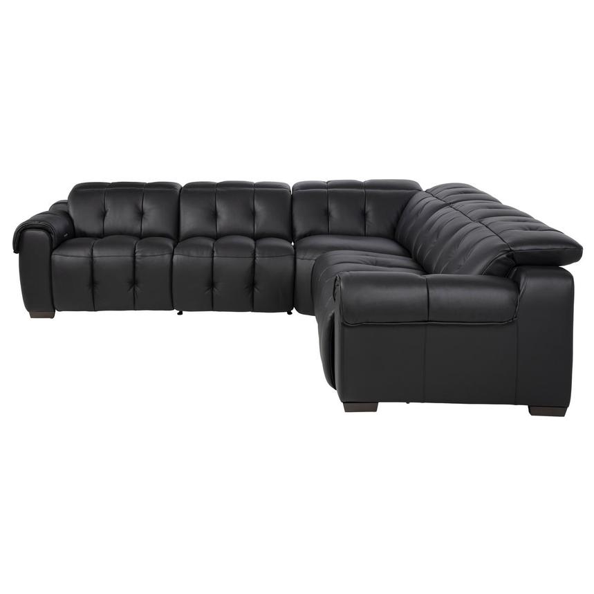 Obsidian Leather Power Reclining Sectional with 5PCS/2PWR alternate image, 4 of 11 images.