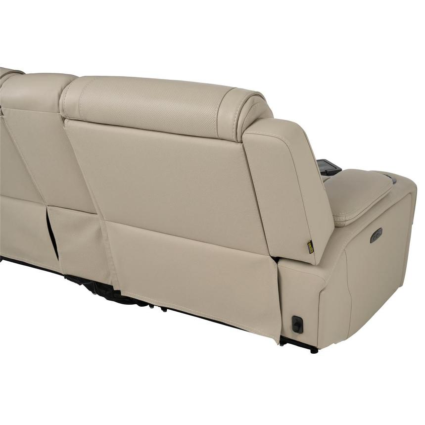 Odyssey Beige 5PCS/3PWR Home Theater Leather Seating w/Beverage Cooler alternate image, 4 of 5 images.