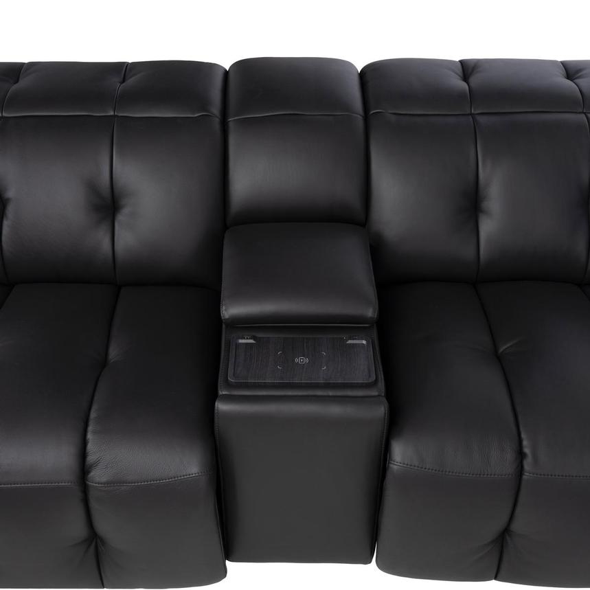 Obsidian Leather Power Reclining Sectional with 6PCS/3PWR  alternate image, 11 of 15 images.