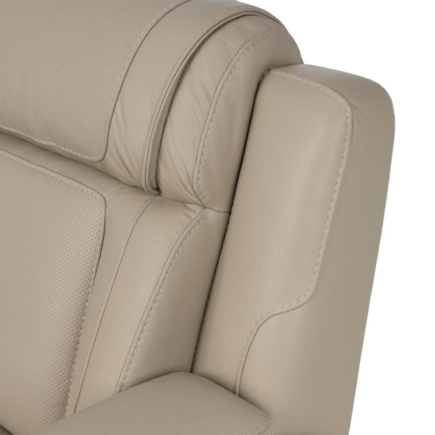 Odyssey Beige 6PCS/3PWR Leather Power Reclining Sectional w/Beverage Cooler  alternate image, 13 of 17 images.