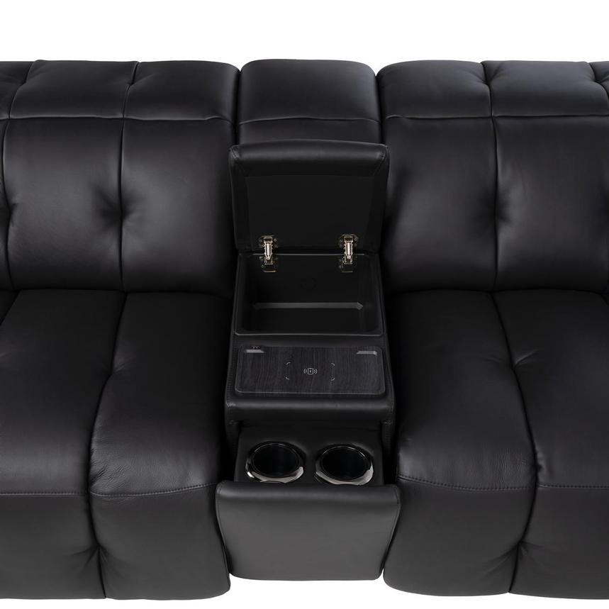 Obsidian Home Theater Leather Seating with 5PCS/2PWR  alternate image, 6 of 12 images.