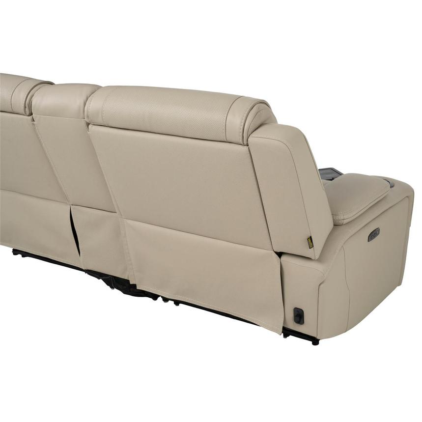 Odyssey Beige 7PCS/3PWR Leather Power Reclining Sectional w/Beverage Cooler  alternate image, 4 of 15 images.