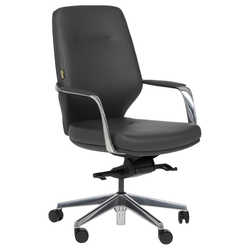 Yoshi Dark Gray Low Back Desk Chair  alternate image, 3 of 13 images.